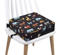 Tabouret de table escamotable rembourré de mousse PU, rehausseur de chaise lavable pour enfant avec 2 sangles et tabouret de table avec ceinture de sécurité pour le salon.