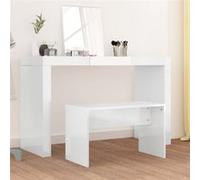 Tabouret de toilette Blanc brillant70x35x45cm Bois d ingénierie Blanc brillant G