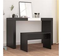vidaXL Tabouret de toilette Noir 70x35x45 cm Bois d'ingénierie