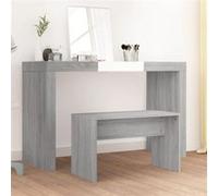 Tabouret de toilette Sonoma gris 70x35x45 cm Bois d ingénierie sonoma gris G