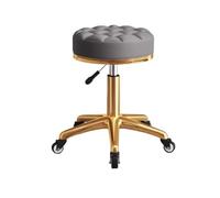 Tabouret de Travail a roulettes Ergonomique Reglable en Hauteur 41-54 cm | Tabouret Roulant Atelier Coussin en Éponge Épaisse, Tabouret Coiffeuse Cuir PU pour Salon de Massage Pub Bureau(Chrome)