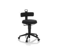 TOP WORK FLEX tissu - Tabouret pivotant Noir