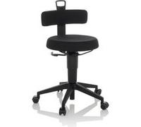 TOP WORK FLEX tissu - Tabouret pivotant Noir
