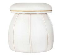 Tabouret Design Corin 55cm Ivoire & Or