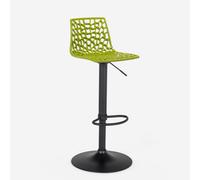 Tabouret Design Cuisine Bar Base Noire Mate Réglable Grand Soleil Spider Matt