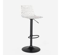 Tabouret Design Cuisine Bar Base Noire Mate Réglable Grand Soleil Spider Matt