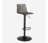 Tabouret Design Cuisine Bar Base Noire Mate Réglable Grand Soleil Spider Matt
