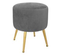 Tabouret Design en Velours "Solaro" 41cm Gris