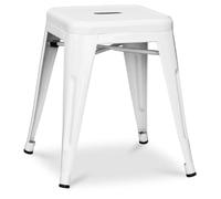 Tabouret Design Industriel - 45cm - Nouvelle Édition - Stylix Blanc