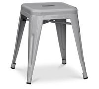 Tabouret Design Industriel - 45cm - Nouvelle Édition - Stylix Gris clair