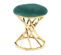 Tabouret Design Wesley 49cm Vert & Or