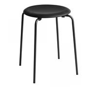 Fritz Hansen Tabouret en cuir Dot Noir cow-boy