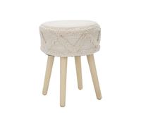 Tabouret Effet Tufté Damasco 41cm Beige