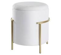 Tabouret Eglo LIVING, h. 46,5 cm, blanc/doré, MASHIKE 424135