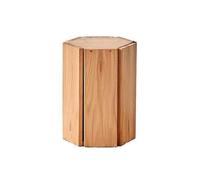 Tabouret empilable hexagonal en bois massif, tabouret gigogne 2 en 1, petite table d'appoint pour salon, chambre à coucher, balcon