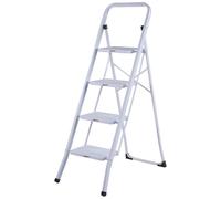 Tabouret en acier à 4 marches, blanc, Quick Step Brixo