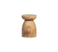 Tabouret en bois de paulownia beige, cylindrique, finition naturelle - Woood, Bink - 28x28x40 cm