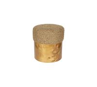Tabouret en bois et tissu marron Burlin