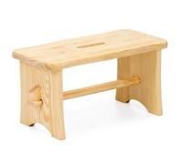 Tabouret en bois marchepied - SPRINGOS - WF0001 - pin naturel - non verni - 39x19x20 cm