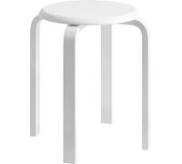 Tabouret en bois massif Benzoa® – tabouret empilable pour salle à manger et salon, verni, structure en forme de "X", pieds antidérapants, capacité de charge supérieure à 120 kg