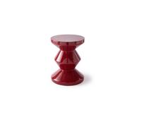 Tabouret en fibre de verre rouge bourgogne Zig zag