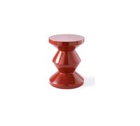 Tabouret en fibre de verre rouge corail Zig zag