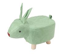 Tabouret en Forme d'animal de Dessin animé pour Enfant, Maison, Salon, Joli Repose-Pieds en Bois pour Salle de Jeux, Cour (Vert)