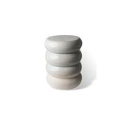 Tabouret en grès blanc Chubby