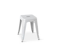 Kosmi Tabouret en métal Blanc Mat - Hauteur 46 cm