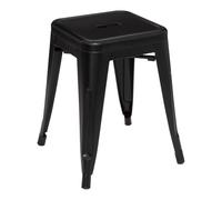 Tabouret en métal Noir H 46 cm Style néo-Industriel - Atmosphera