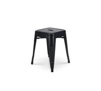 - Tabouret en métal noir mat, Tabouret bas hauteur 46cm