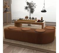 Tabouret En Papier Kraft En Accordéon,Banc De Papier Pliable,Banc En Accordéon Portable Et Peu Encombrant,Installation En 6 Secondes, Siège En Papier Léger Pour Maison,Bureau,Salon A,250*36*40CM