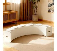 Tabouret en papier pliable et portable, design en accordéon nid d'abeille, repose-pieds pliable pour salon, chambre à coucher, bureau, siège en papier kraft pour adultes