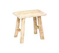 Tabouret en peuplier coloris naturel - Dim : L.34 x l.24 x H.32 cm