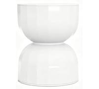 Tabouret en Plastique en Forme de Sablier, Tabouret Rond Moderne D'Appoint pour Salon et Chambre, Rouge/Blanc/Noir/Vert/Rose/Orange(F)