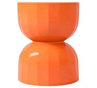 Tabouret en Plastique en Forme de Sablier, Tabouret Rond Moderne D'Appoint pour Salon et Chambre, Rouge/Blanc/Noir/Vert/Rose/Orange(B)
