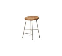 Tabouret en rotin beige, rond - Chehoma, Mindelo - Ø51x73 cm