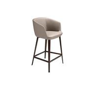 Tabouret en simili cuir gris 4134C, 56 x 53 x 91