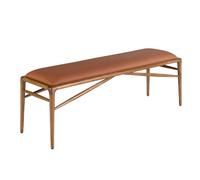 Tabouret en similicuir marron