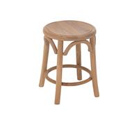 Tabouret rond 34x34x50 cm en bois de teck naturel