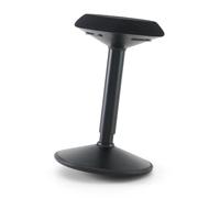 Tabouret Ergonomique à Bascule, Améliore la posture, Assise Ronde Confortable et Base bombée antidérapante, Hauteur réglable 55 - 79 cm, Poste Assis-debout, Travail bureau, Télétravail, Dessin - Noir