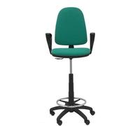 Tabouret ergonomique Ayna Stool - PIQUERAS Y CRESPO - Tissu vert Bali - Bras fixes inclus