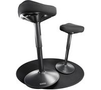 Tabouret ergonomique CLOUVOU - Nexus - Tabouret de Bureau - Assise Réglable à 82 cm - Chaise Haute Assis Debout - max 125 kg - Noir