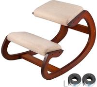 Tabouret ergonomique pour les genoux - Fauteuil réglable pour le confort et la réduction du stress - Tabouret noix de pécan