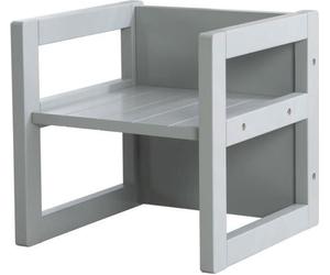 Tabouret Évolutif Enfant Roba, 3 Hauteurs d'Assise 14 18 29 cm, Style Campagne Gris, 9 Mois à 10 Ans