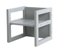 Roba Chaise enfant réversible 3 hauteurs d'assise - Grise 30x30 cm - Capacité 60 kg - Style campagne