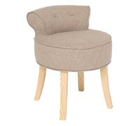 Tabouret ""Firmin"" pin beige 58x49x46cm - Atmosphera Créateur d'intérieur