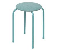 Paris Prix - Tabouret d'appoint Flexy Plus en métal et tissu chiné - Vert céladon