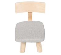 Tabouret Garçon et Filles à Dossier en Bois, Assise Stable, Anti-chute | Chambre, Jardin et Salle à Manger, Style Classique, Rembourrage Coton Lin et Mousse, Usage Garçon et Filles