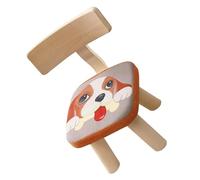 Tabouret Garçon et Filles Dossier en Bois, Petit Siège à Assise Basse